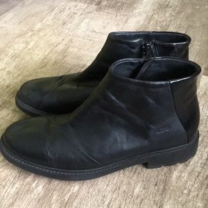 Black Leather ankle boot